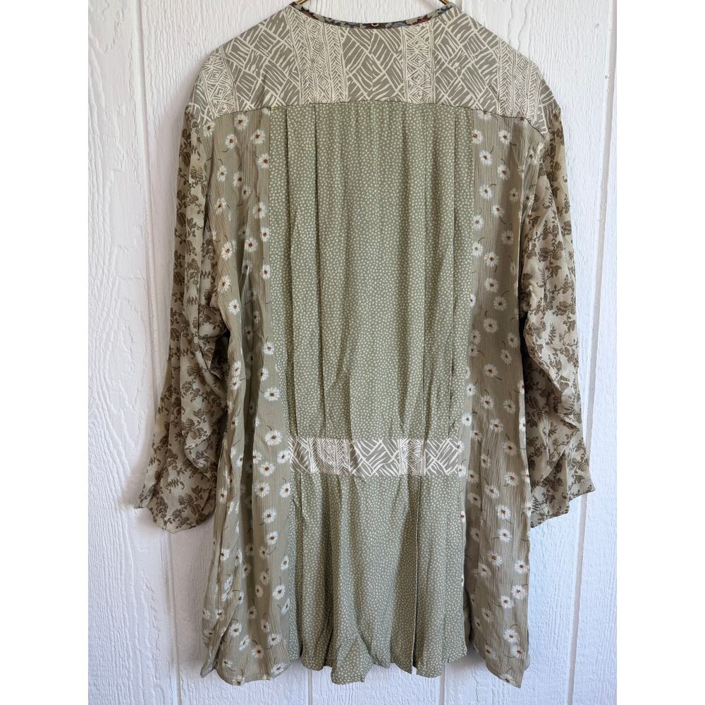 Marla Duran Art to Wear Patchwork Tunic Jacket Mixed Print Lagenlook Boho - Picture 6 of 6